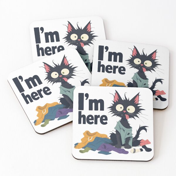 Item preview, Funny Black Cat Hiding In Laundry - I'm Here designed and sold by Cerys-GS.