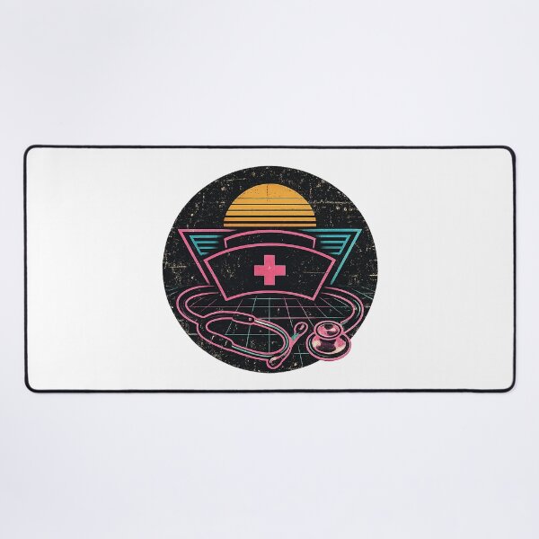 Item preview, Retro 80s Sunset Nurse Cap Graphic designed and sold by teemix.