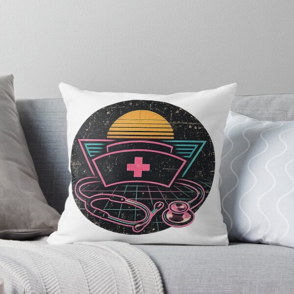 Item preview, Retro 80s Sunset Nurse Cap Graphic designed and sold by teemix.