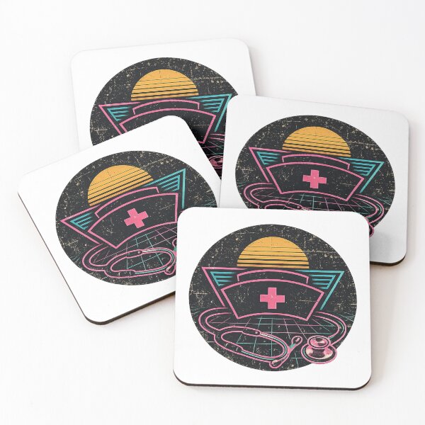 Item preview, Retro 80s Sunset Nurse Cap Graphic designed and sold by teemix.