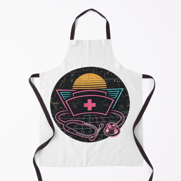Item preview, Retro 80s Sunset Nurse Cap Graphic designed and sold by teemix.