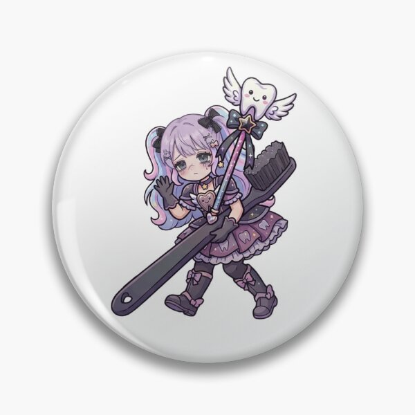 Item preview, Kawaii Magical Tooth Girl Sticker | Cute Chibi Dental Fairy Goth Pastel Art designed and sold by dental-store.