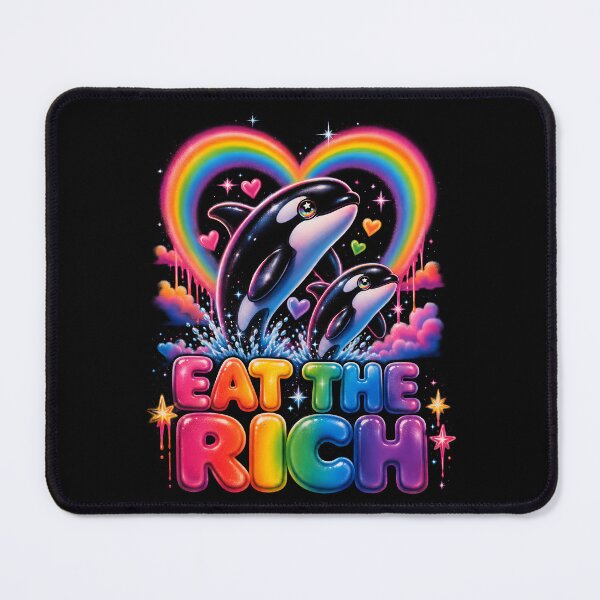 Item preview, Eat the Rich Rainbow Orcas designed and sold by Victor Shadehorn.