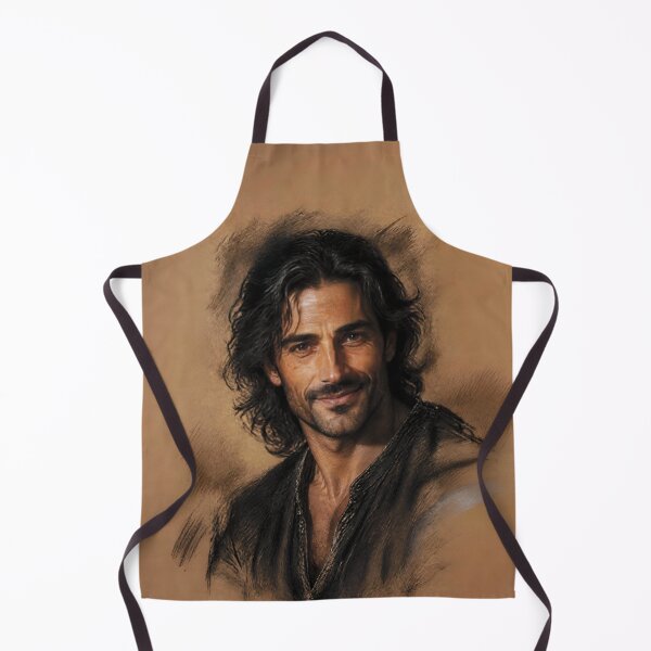 Item preview, Charcoal and Pastel Portrait of a Mediterranean Man designed and sold by Lucia Amaris Art.