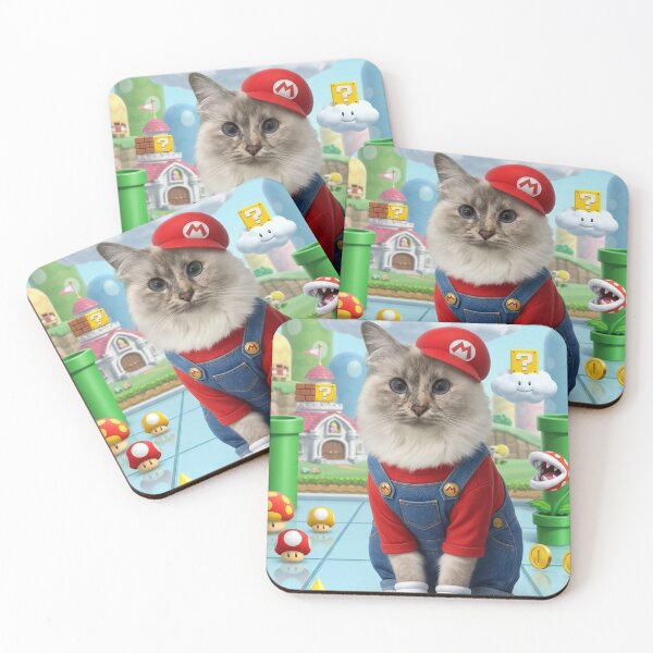 Item preview, Plumber Cat Cosplay Mushroom Kingdom Retro designed and sold by beben93.