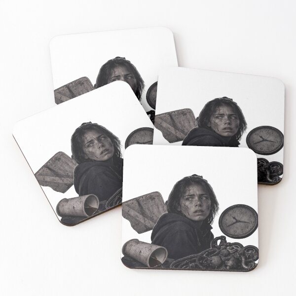 Item preview, Woman with dirty face and vintage clock on transparent background designed and sold by Creative88Art.