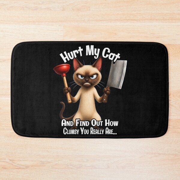 Item preview, Hurt My Cat and Find Out How Clumsy You Really Are | Funny Angry Cat | Sarcastic Cat Lover Sticker & T-Shirt designed and sold by A-T-H.