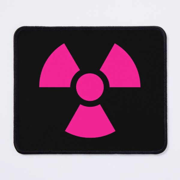 Item preview, Hot Pink radioactive symbol designed and sold by pattern-archive.
