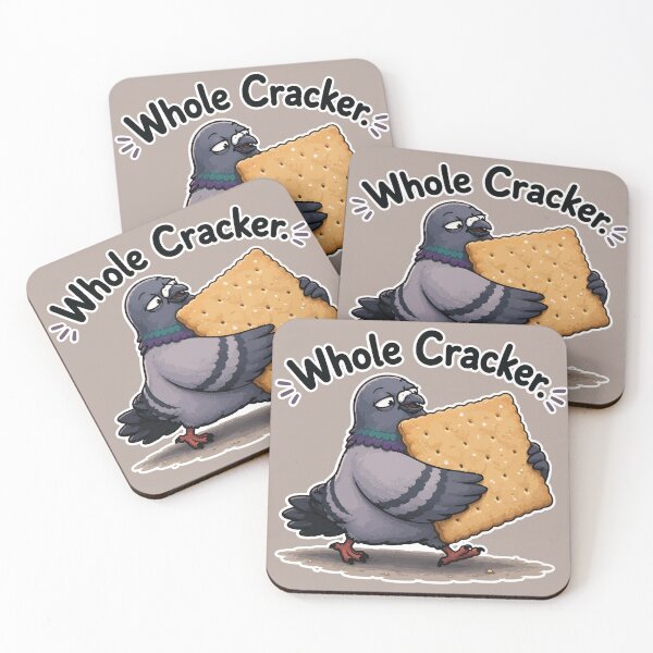 Item preview, Funny Pigeon Sticker – Whole Cracker Cartoon Bird designed and sold by SimplePoDesign.