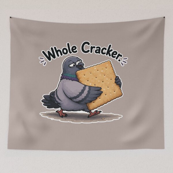 Item preview, Funny Pigeon Sticker – Whole Cracker Cartoon Bird designed and sold by SimplePoDesign.