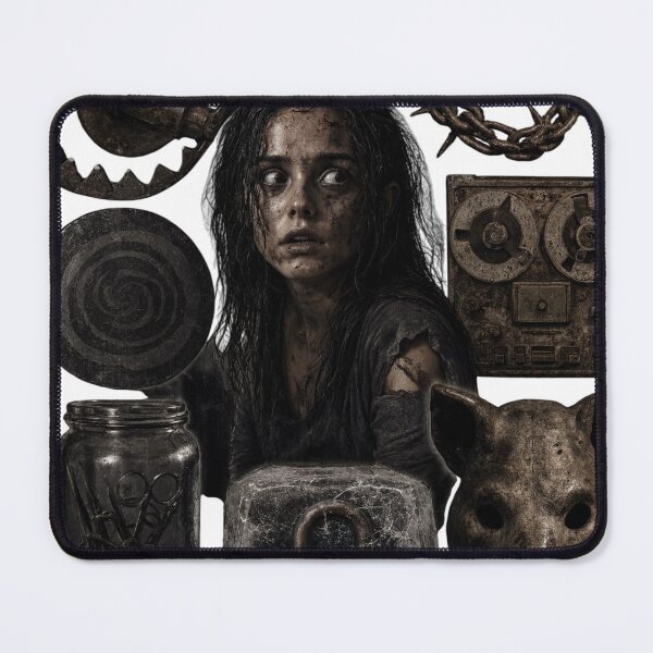Item preview, Horror concept collage with terrified woman as transparent cutout designed and sold by Creative88Art.