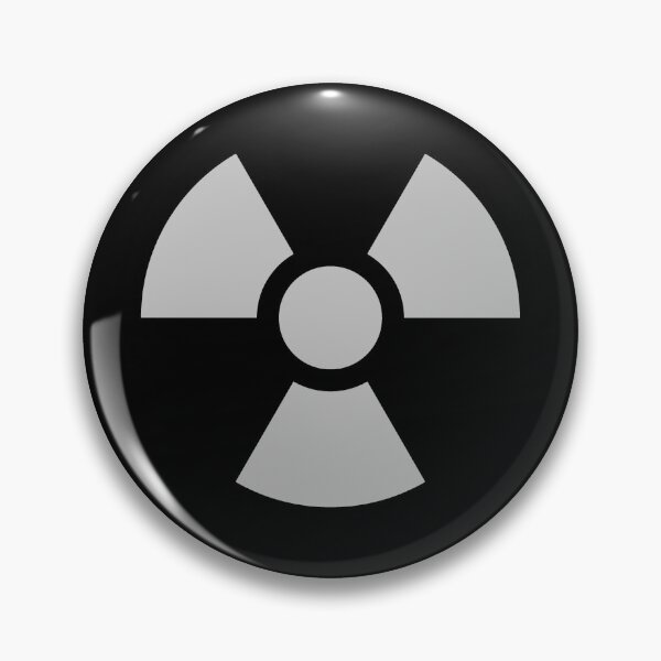 Item preview, Silver radioactive symbol designed and sold by pattern-archive.
