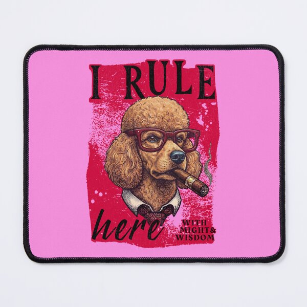 Item preview, Brown Poodle Boss Design – Funny Brown Poodle with Cigar Mafia Style Gift designed and sold by PixelsPaws.