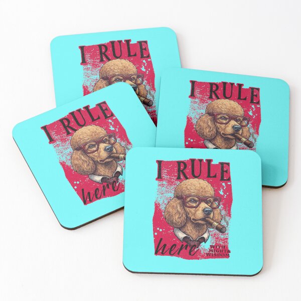 Item preview, Brown Poodle Boss Design – Funny Brown Poodle with Cigar Mafia Style Gift designed and sold by PixelsPaws.