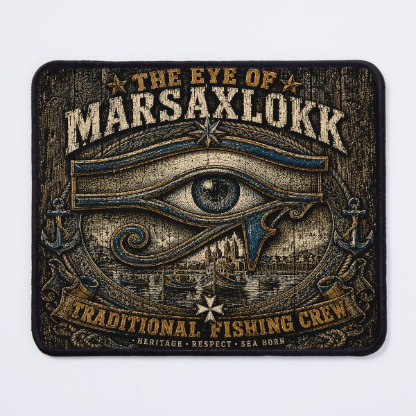 Item preview, The Eye of Marsaxlokk Traditional Fishing Crew Malta Vintage art designed and sold by RoyalOrderGallery.