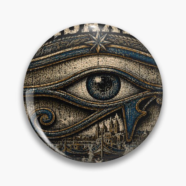 Item preview, The Eye of Marsaxlokk Traditional Fishing Crew Malta Vintage art designed and sold by RoyalOrderGallery.