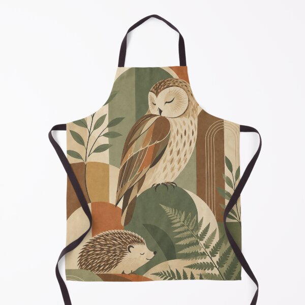 Item preview, Owl & Hedgehog Forest Geometric Wall Art designed and sold by SweetManar.