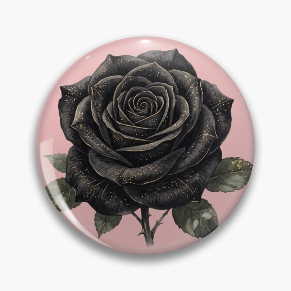 Item preview, Luxury Black Rose Gold Glitter Dark Botanical Floral Art designed and sold by BreezifyDesignStudio.