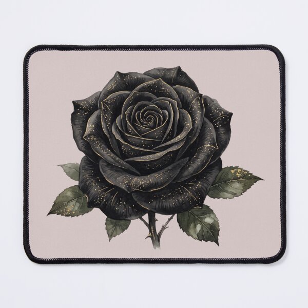 Item preview, Luxury Black Rose Gold Glitter Dark Botanical Floral Art designed and sold by BreezifyDesignStudio.