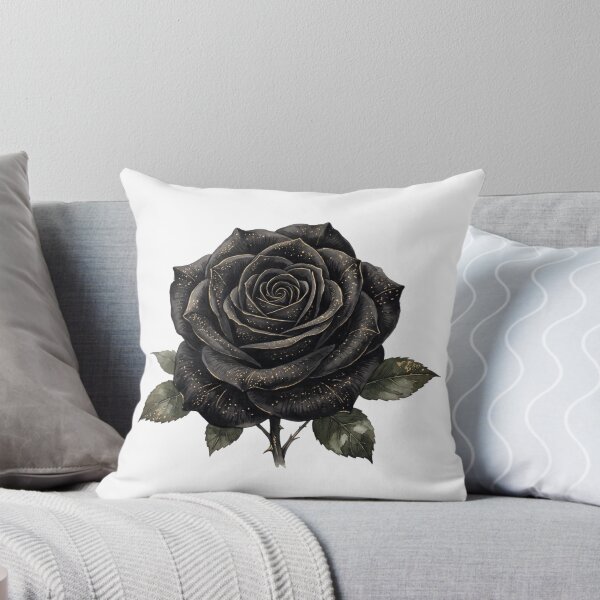 Item preview, Luxury Black Rose Gold Glitter Dark Botanical Floral Art designed and sold by BreezifyDesignStudio.
