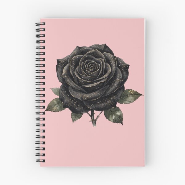 Item preview, Luxury Black Rose Gold Glitter Dark Botanical Floral Art designed and sold by BreezifyDesignStudio.
