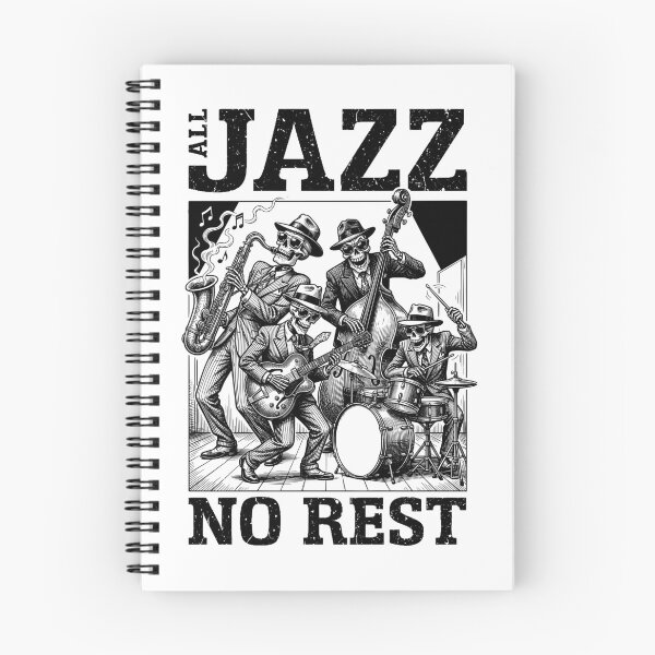 Item preview, All Jazz Music No Rest Funny Skeleton Band Musician designed and sold by GrandeDuc.
