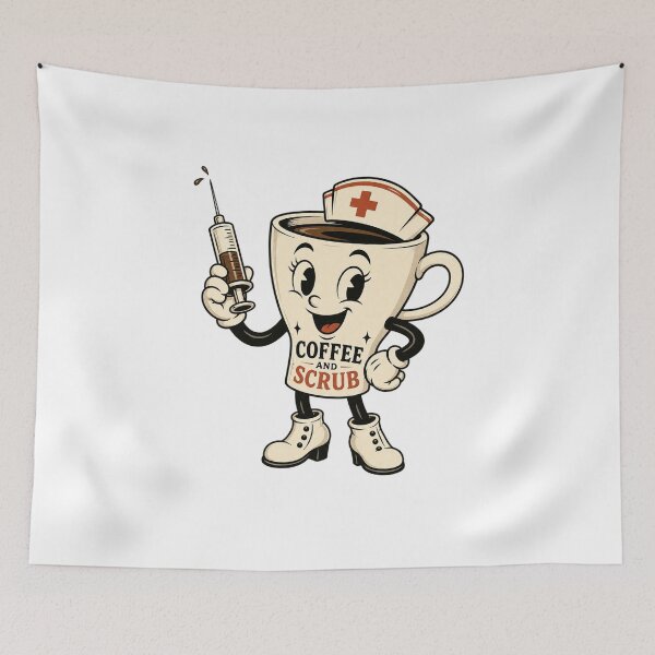 Item preview, Retro 1930s Mascot Coffee and Scrubs Vintage designed and sold by teemix.