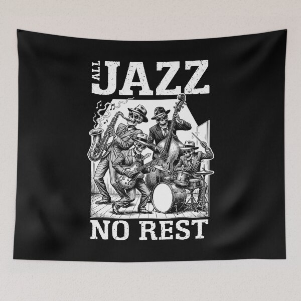 Item preview, All Jazz Music No Rest Funny Skeleton Band Musician designed and sold by GrandeDuc.