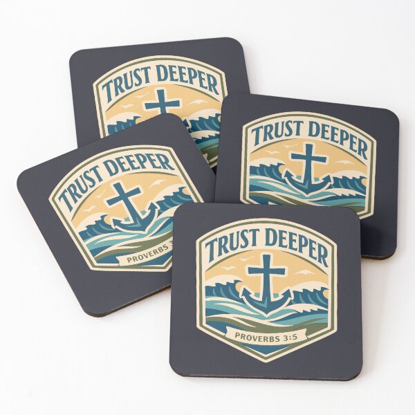 Item preview, Trust Deeper Christian Anchor – Proverbs 3:5 Bible Verse designed and sold by stylishdzign.