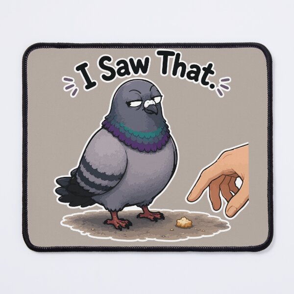 Item preview, Funny Pigeon Sticker – I Saw That Judgmental Cartoon Bird designed and sold by SimplePoDesign.