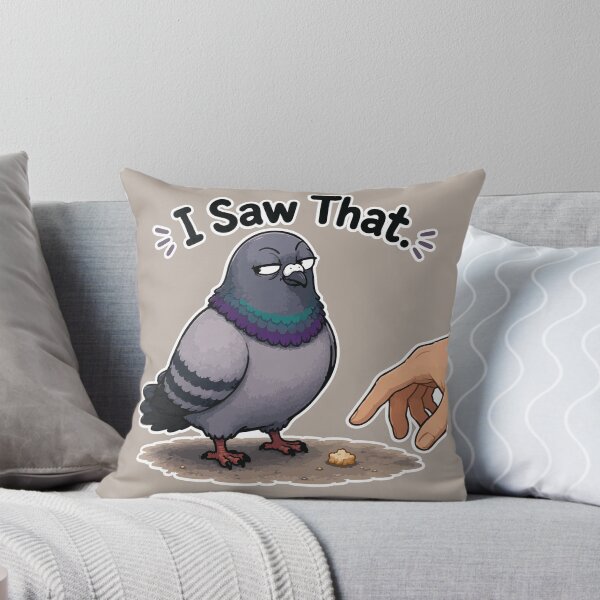 Item preview, Funny Pigeon Sticker – I Saw That Judgmental Cartoon Bird designed and sold by SimplePoDesign.