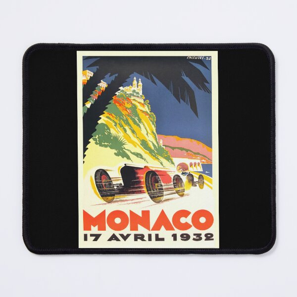 Item preview, Monaco Grand Prix 1932 Vintage Racing Poster designed and sold by Retr0Tshirts.