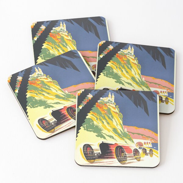 Item preview, Monaco Grand Prix 1932 Vintage Racing Poster designed and sold by Retr0Tshirts.
