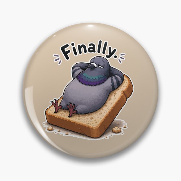 Item preview, Funny Pigeon Sticker – Finally Cartoon Bird Living the Dream designed and sold by SimplePoDesign.