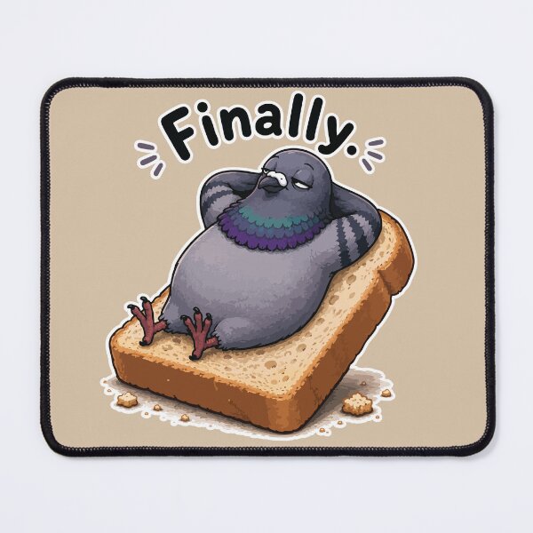 Item preview, Funny Pigeon Sticker – Finally Cartoon Bird Living the Dream designed and sold by SimplePoDesign.