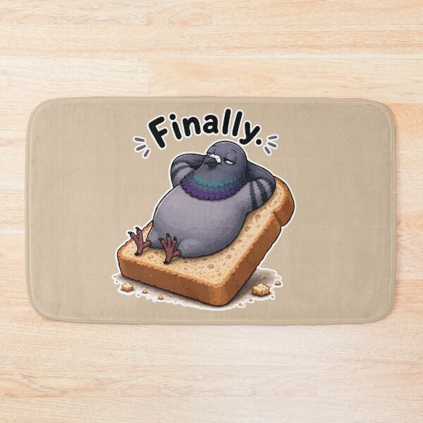 Item preview, Funny Pigeon Sticker – Finally Cartoon Bird Living the Dream designed and sold by SimplePoDesign.