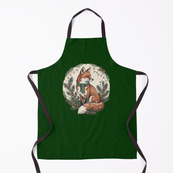 Item preview, Festive Fox Wreath Winter Illustration designed and sold by Tin Robot Co..