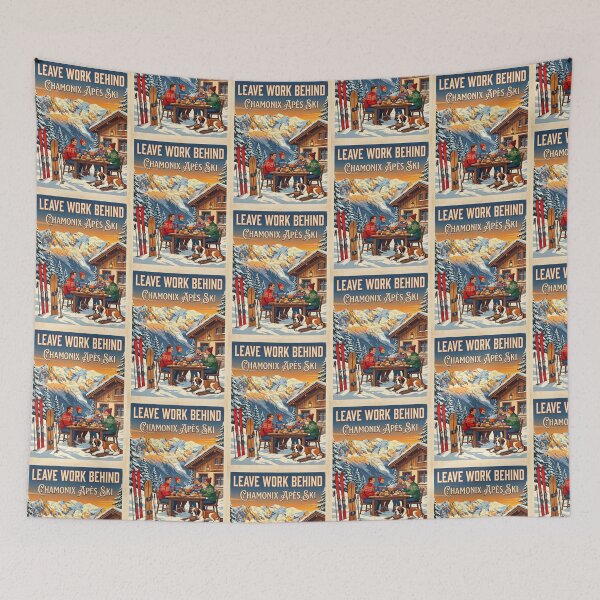 Item preview, Leave Work Behind Chamonix Après Ski French Alps  designed and sold by TeeARTHY.