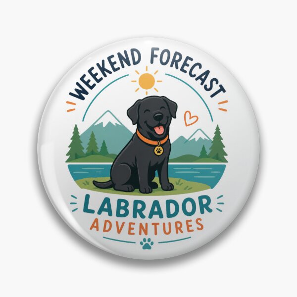 Item preview, Weekend Forecast: Labrador Adventures | Funny Black Labrador Dog Lover Gift designed and sold by Goodthingstree.