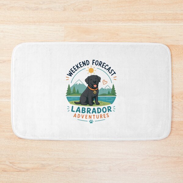 Item preview, Weekend Forecast: Labrador Adventures | Funny Black Labrador Dog Lover Gift designed and sold by Goodthingstree.