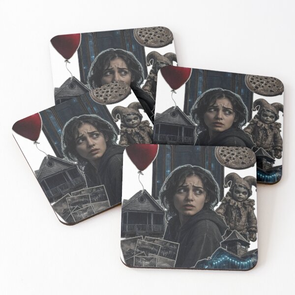 Item preview, Creepy horror elements collage with scared woman as transparent PNG designed and sold by Creative88Art.