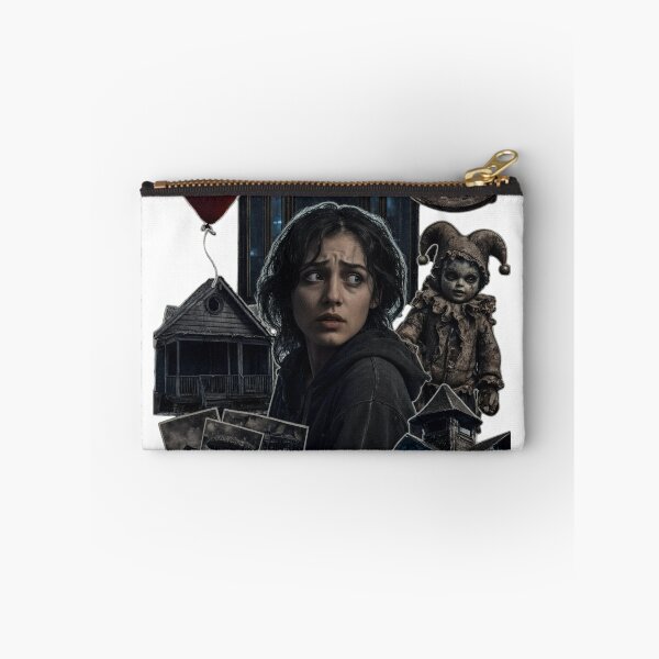 Item preview, Creepy horror elements collage with scared woman as transparent PNG designed and sold by Creative88Art.