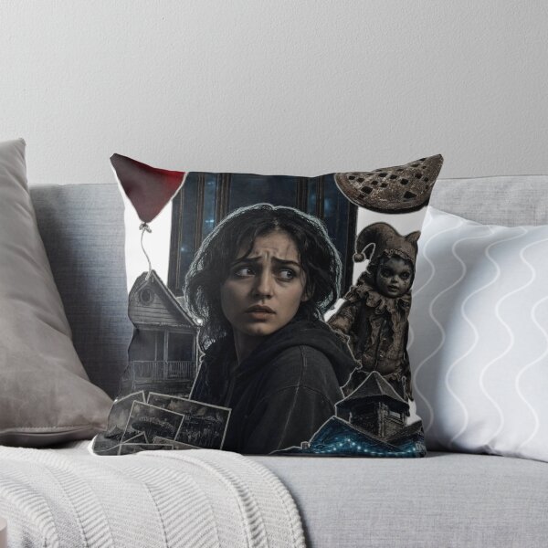 Item preview, Creepy horror elements collage with scared woman as transparent PNG designed and sold by Creative88Art.