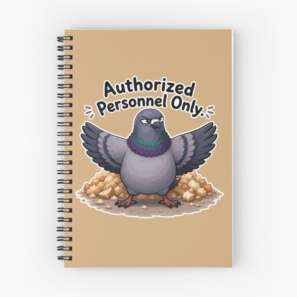 Item preview, Funny Pigeon Security Sticker – Authorized Personnel Only Cartoon Bird designed and sold by SimplePoDesign.