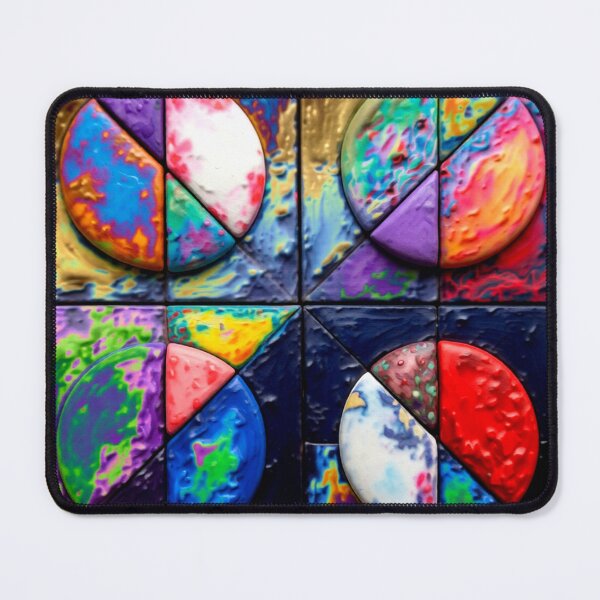 Item preview, broken circles multi colorful circular geometric abstract design designed and sold by SmashingDeals.