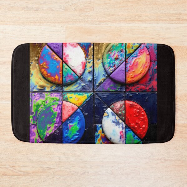 Item preview, broken circles multi colorful circular geometric abstract design designed and sold by SmashingDeals.