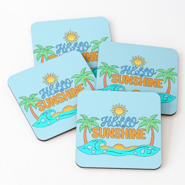 Item preview, Hello Sunshine | Summer Design Palm Tree Waves Seashells designed and sold by AstronautMerch.