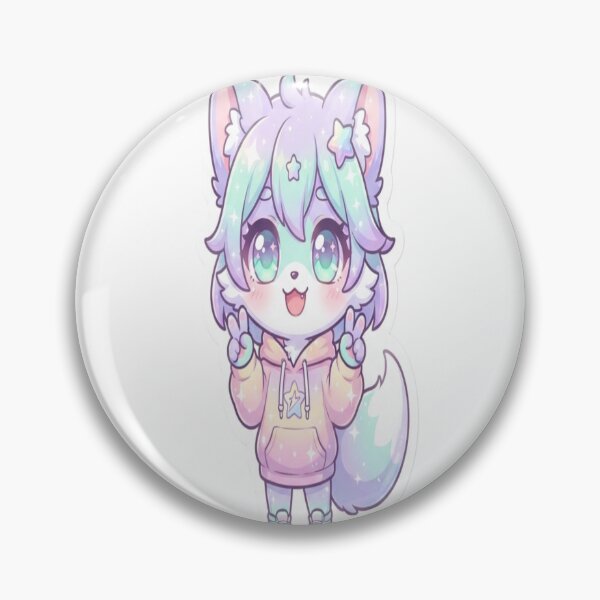 Item preview, Cute Kawaii Fox Girl – Pastel Chibi Anime Sticker designed and sold by AdityaShop18.