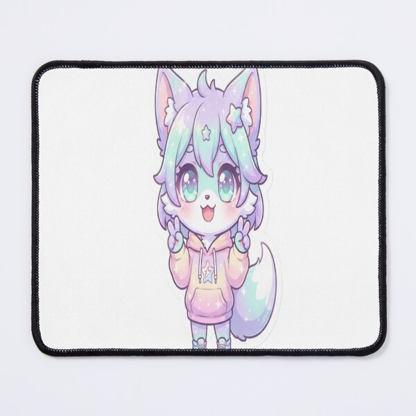 Item preview, Cute Kawaii Fox Girl – Pastel Chibi Anime Sticker designed and sold by AdityaShop18.
