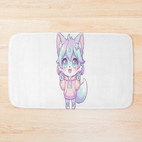 Item preview, Cute Kawaii Fox Girl – Pastel Chibi Anime Sticker designed and sold by AdityaShop18.